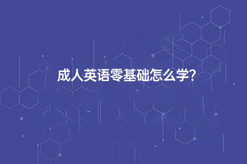 成人英语零基础怎么学？