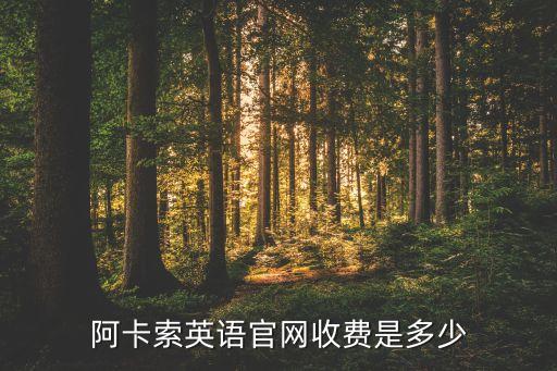 阿卡索英语官网收费是多少